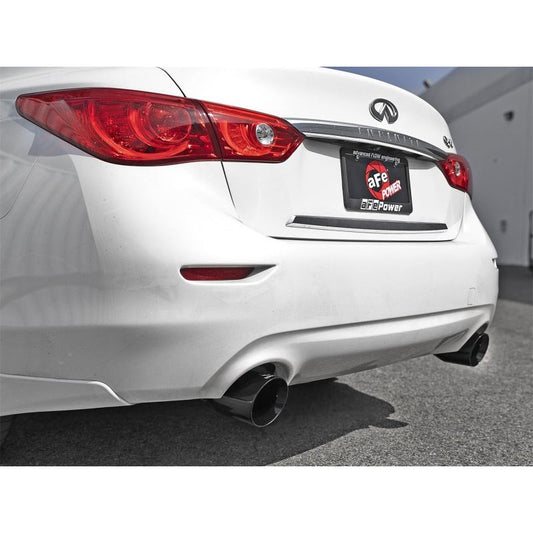 aFe Takeda 2.5in 304 SS Axle-Back Exhaust w/ Black Tips 16-20 Infiniti Q50 V6-3.0L | tt | 49-36130NM-B