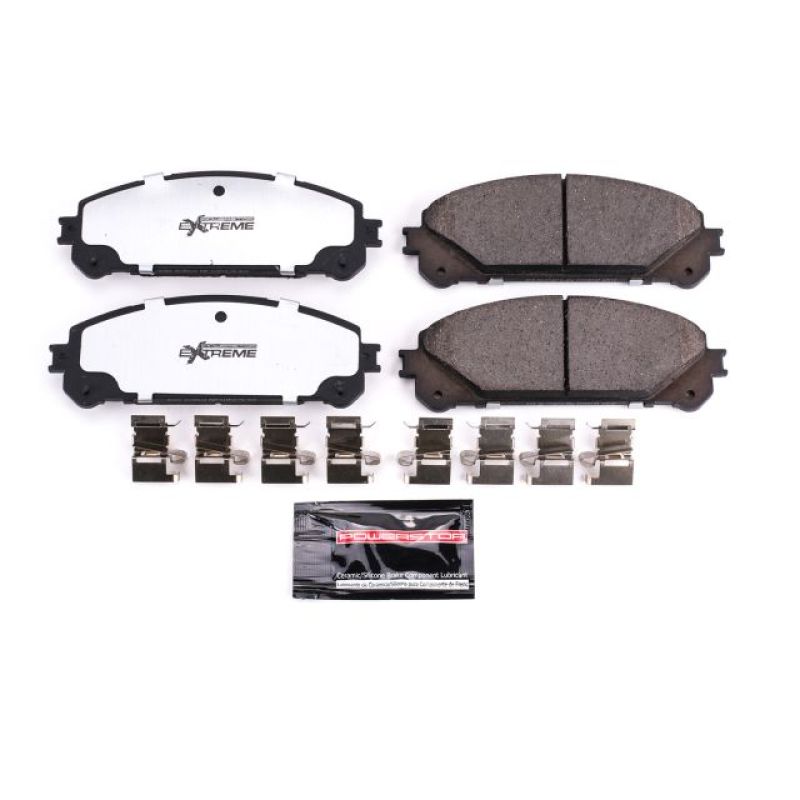 Power Stop Front Z36 Truck & Tow Brake Pads w/ Hardware Lexus NX200t 15-2017 / NX300 2018-21 / NX300h 15-21 / RX350 2010-21 / RX450h 2010-21 / Toyota Highlander 2008-2019 / Sienna 2011-21 / Avalon 2020-21 / Camry 2020-21 | Z36-1324