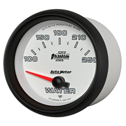 Autometer Phantom II 2-5/8in 100-250 Degrees F Electrical Water Temperature Gauge Universal | 7837