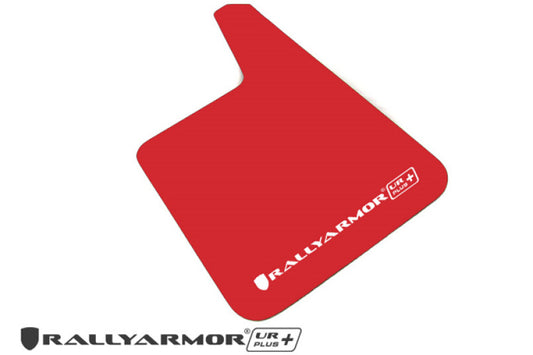 Rally Armor Larger UR Plus Red Mud Flap w/ White Logo Universal | MF20-URP-RD/WH