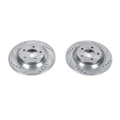 Power Stop Rear Evolution Drilled & Slotted Rotors Pair Mazda 5 2006-2015 | JBR1356XPR