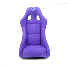 NRG FRP Bucket Seat PRISMA Edition w/ Pearlized Back Purple Alcantara - Medium