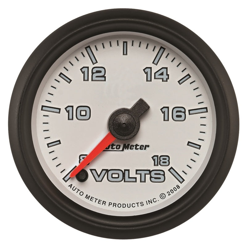 Autometer Pro-Cycle Gauge Voltmeter 2 1/16in 18V Digital Stepper Motor White Universal | 19592