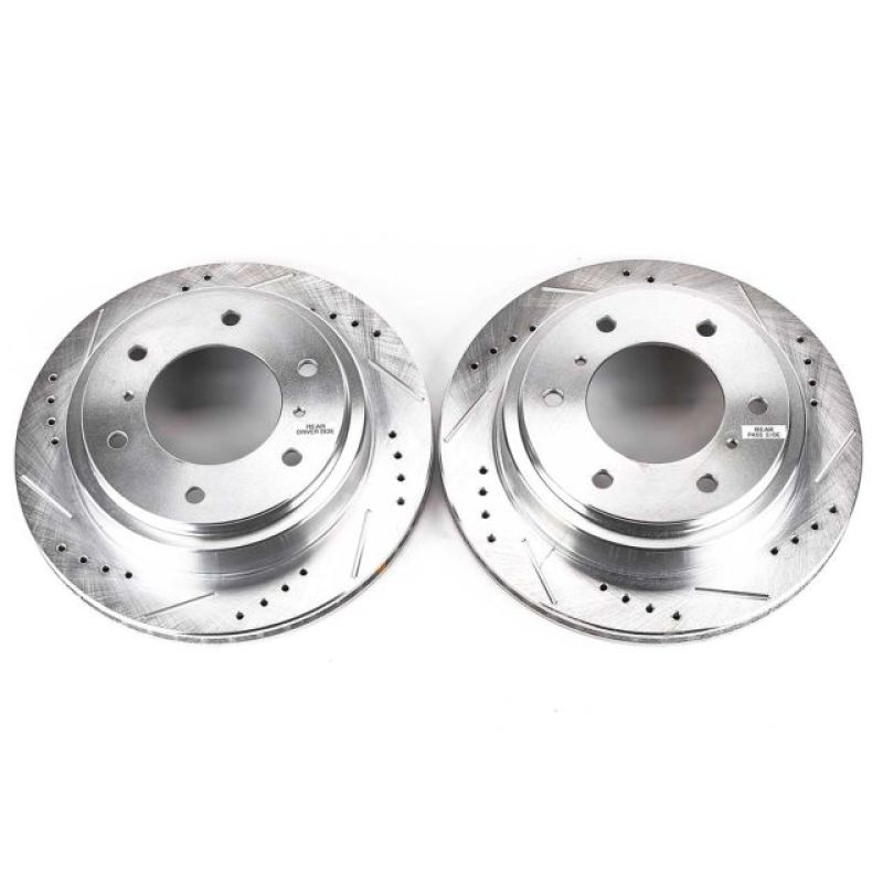 Power Stop Rear Evolution Drilled & Slotted Rotors Pair Mitsubishi Montero 2000-2006 | JBR1133XPR