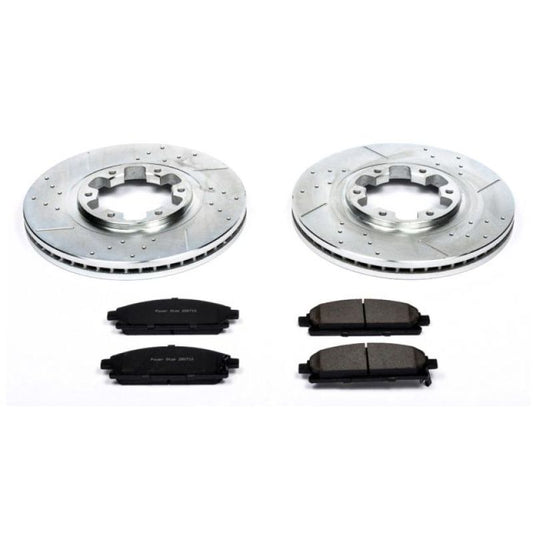 Power Stop Front Z23 Evolution Sport Brake Kit Infiniti QX4 1997-2003 / Nissan Pathfinder 1998-2004 | K2279