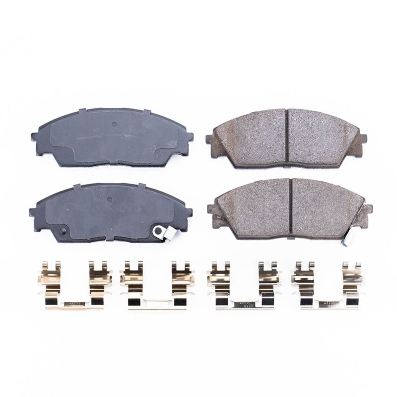 Power Stop Front Z17 Evolution Ceramic Brake Pads w/ Hardware Honda Civic 1990-1991 / CRX 1990-1991 / Prelude 1988-1990 | 17-373