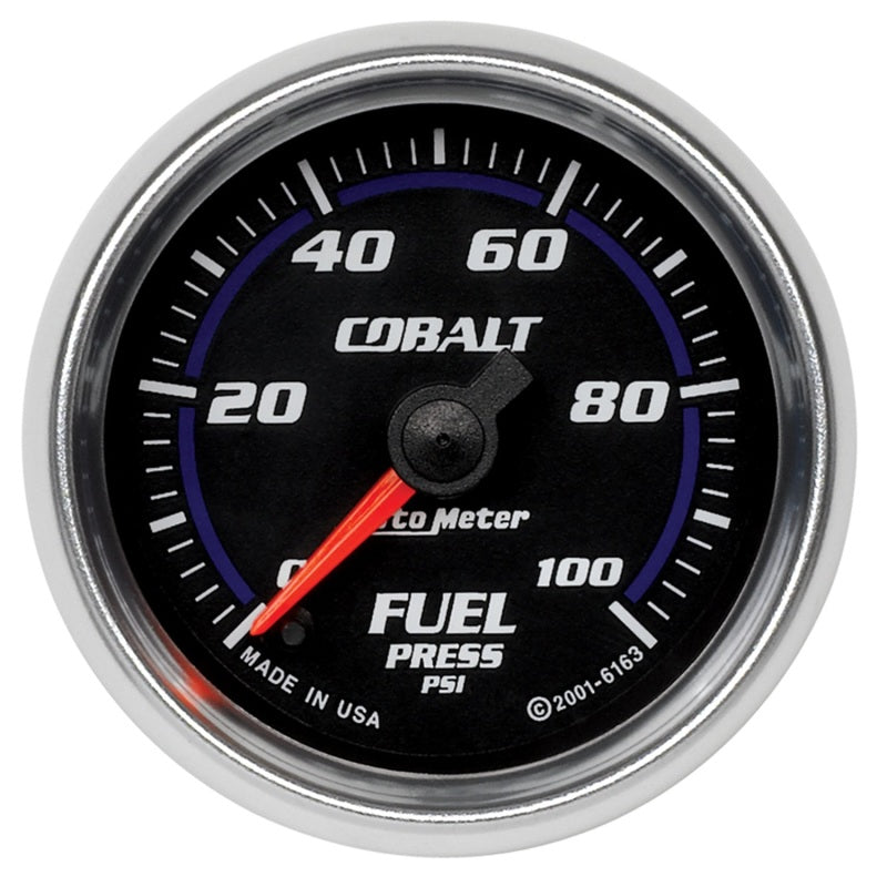 Autometer Cobalt 52mm 100 PSI Electronic Fuel Pressure Gauge Universal | 6163