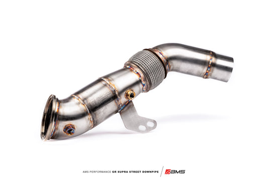 AMS Performance Street Downpipe w/ Ultra High Flow GESI Catalytic Converter MKV A90 2020+ Toyota Supra | AMS380500012