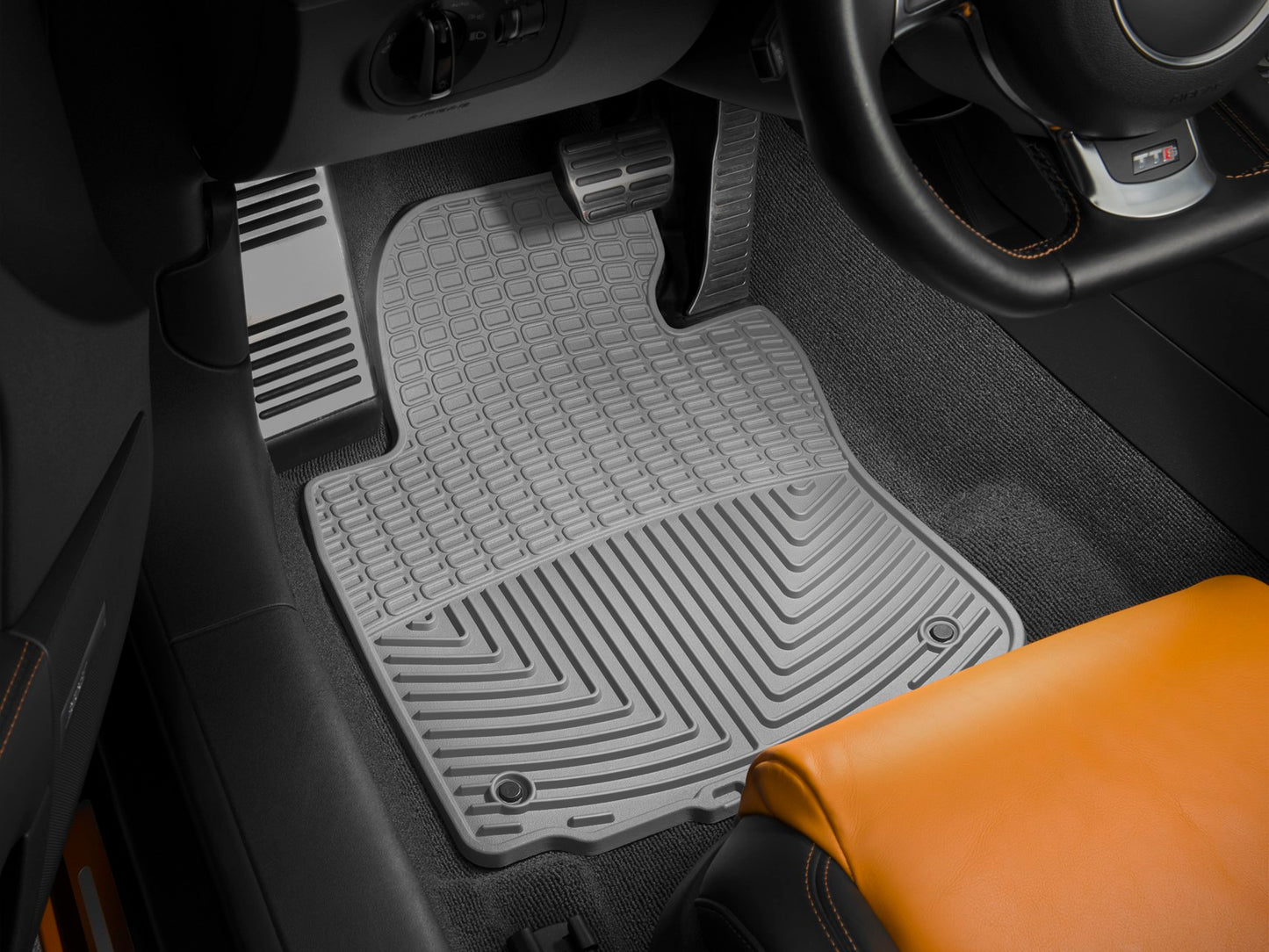 WeatherTech 22-23 Tundra CrewMax (Incl. 2022 Tundra Hybrid) Front Rubber Mats - Grey | W611GR