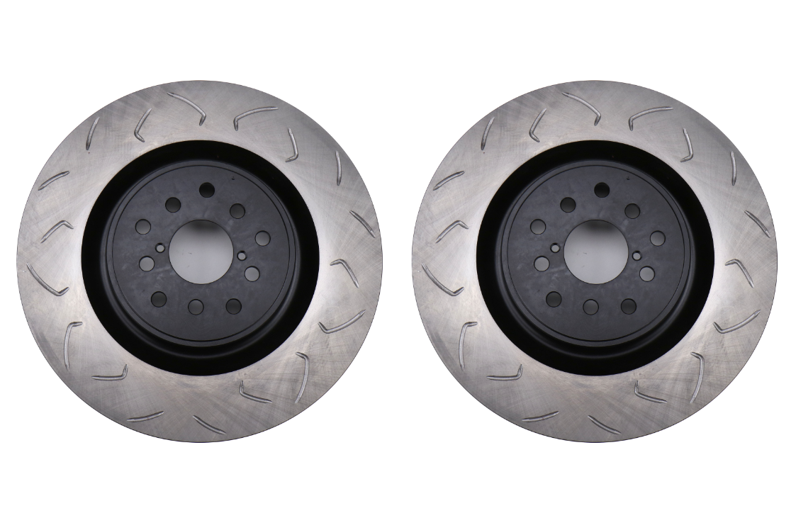 FactionFab 18-20 STI Slotted Rear Rotor Dual Drilled 5×100/114.3 Pair | 1.10147.1-G