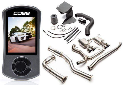 Cobb Stage 2 + Big SF Power Package Titanium (Resonated J-Pipe) WRX 6MT 15-21 | SUB004RW2PTI