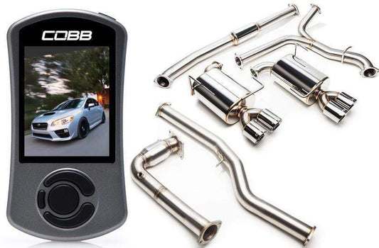 Cobb Stage 2 Power Package w/ Non-Resonated J-Pipe Subaru WRX 15-21 6MT | 641X12