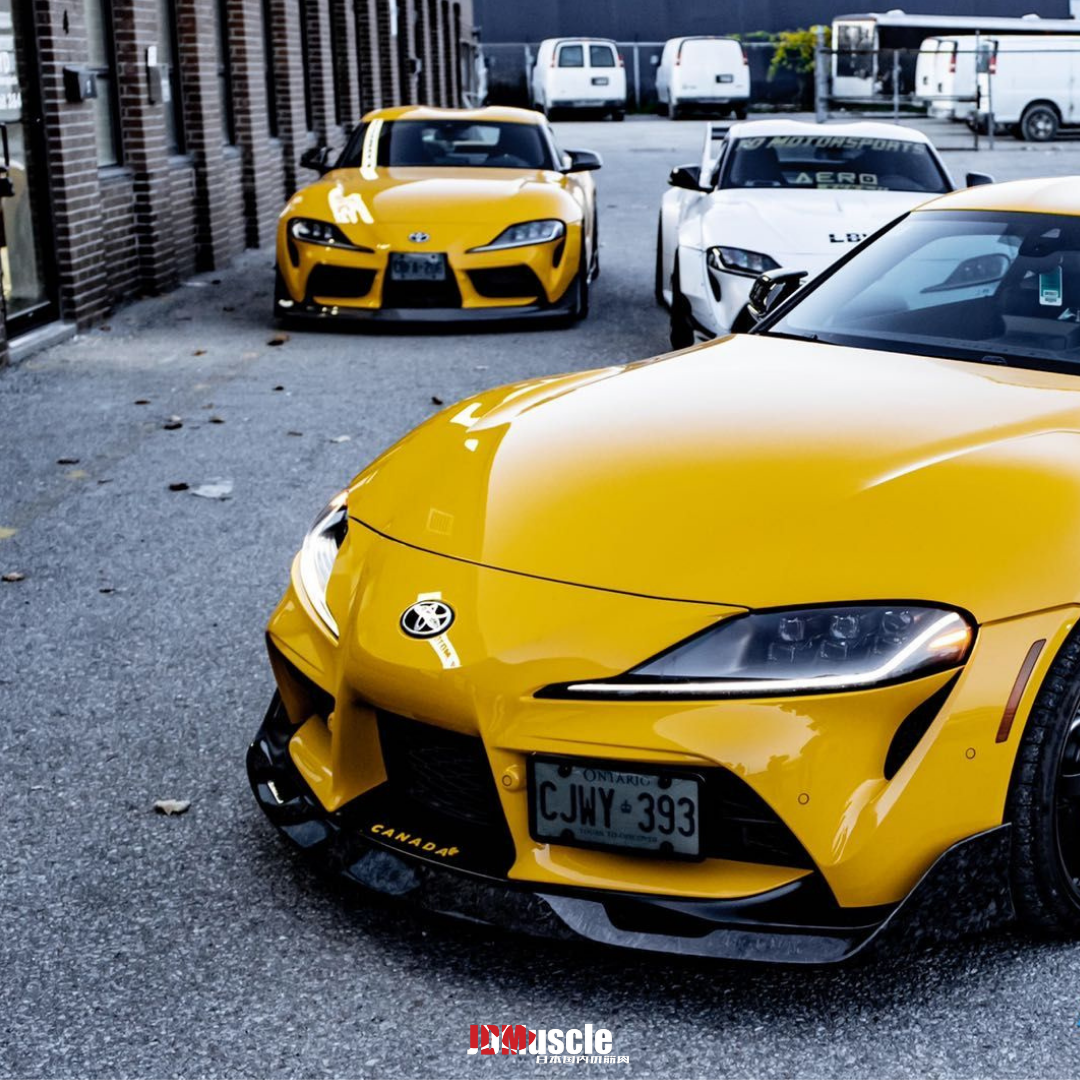 JDMuscle Tanso Carbon Fiber AM Style Front Lip for 2020+ Toyota Supra