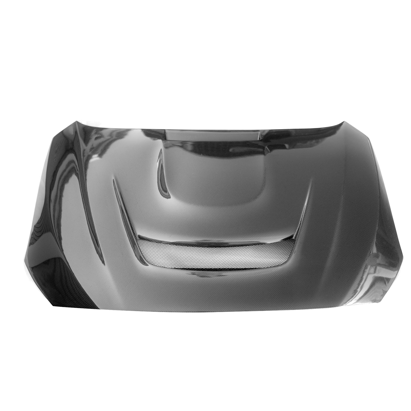 JDMuscle Tanso Carbon Fiber Hood V3 Scoopless - 2015-2021 Subaru WRX/STI w/ FMIC