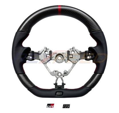 Rexpeed 2022+ GR86 / BRZ Carbon Fiber BLACK Leather Steering Wheel (Matte) | FR79M