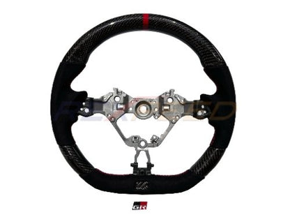 Rexpeed 2022+ GR86 / BRZ Carbon Fiber BLACK Suede Steering Wheel (Gloss) | FR80