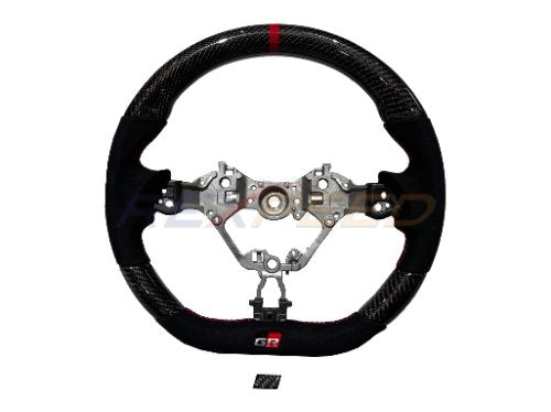 Rexpeed 2022+ GR86 / BRZ Carbon Fiber BLACK Suede Steering Wheel (Matte) | FR80M