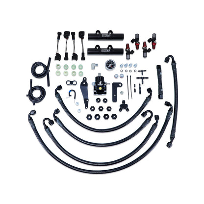 IAG 08-14 WRX / 08-21 STI PTFE Fuel System Kit w/ ID Injectors, Aeromotive FPR, IAG Fuel Rails | IAG-AFD-2314BK