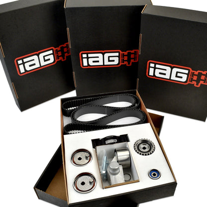 IAG 02-14 WRX/04-21 STI Timing Belt Kit with IAG Black Racing Belt, Timing Guide, Adjustable Idlers & Tensioner | IAG-ENG-5132BK