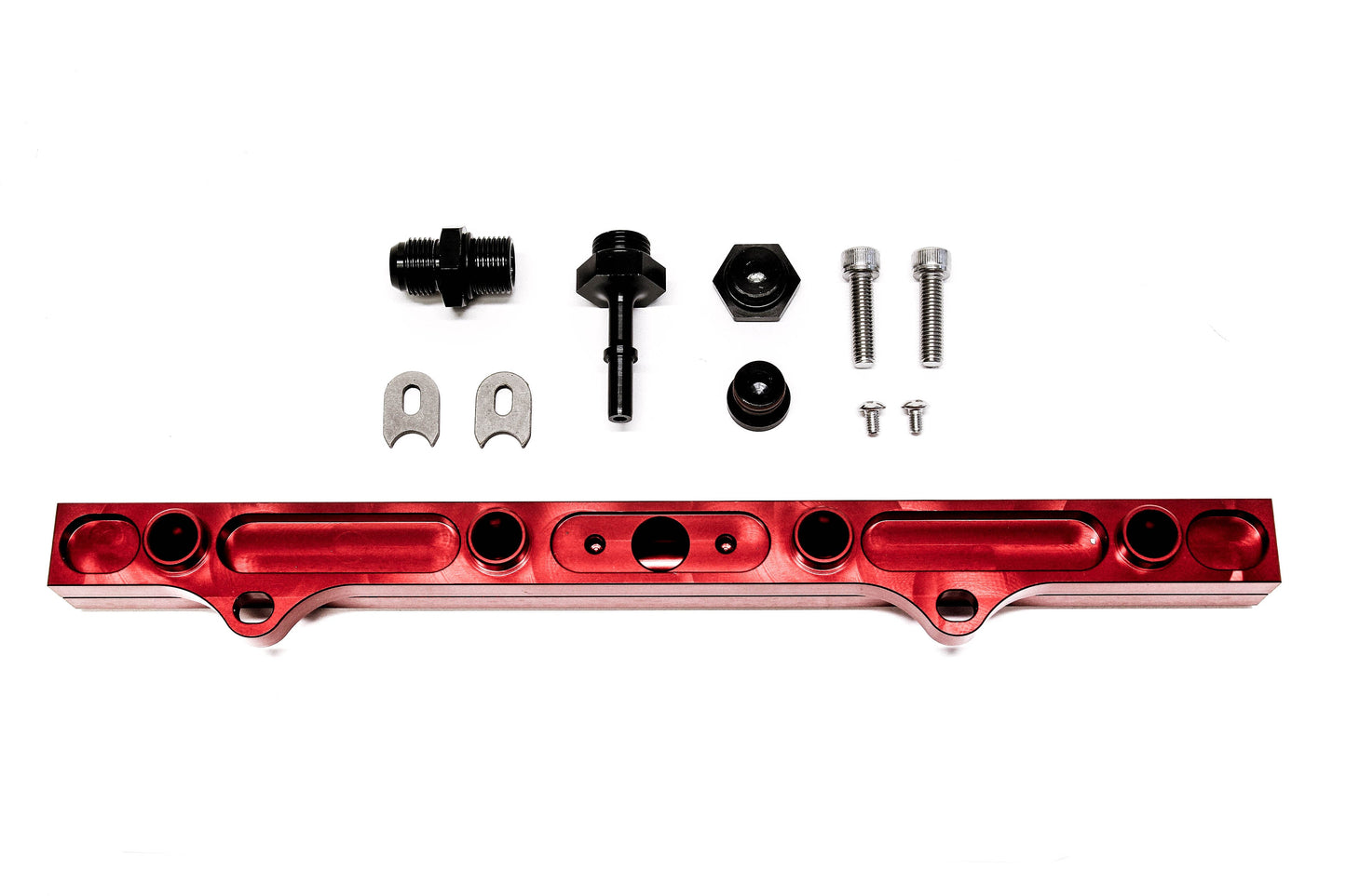 PLM Precision Works K-Series Fuel Rail Multi Port Red Honda Civic 2002-2015 / Acura RSX 2002-2006 / Acura TSX 2004-2008 | PW-FR-KS-RED