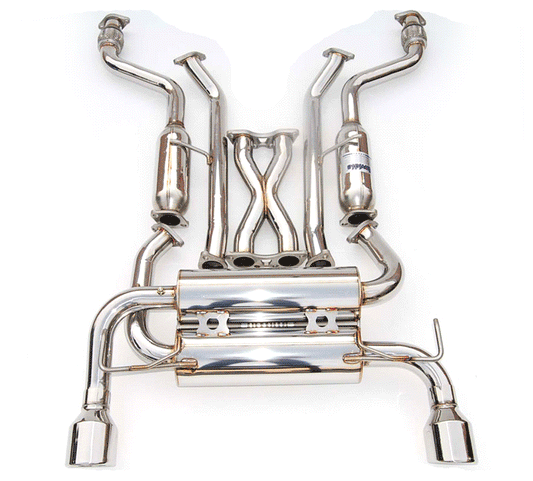 Invidia Gemini Rolled Stainless Tips Cat Back Exhaust Nissan 370Z 2009+ | HS09N7ZGIS