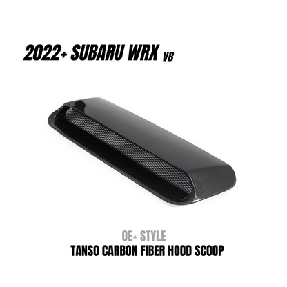 JDMuscle 22-24 WRX Carbon Fiber Hood Scoop - OE+/ Bulge Style