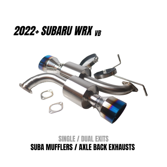 JDMuscle 22-24 WRX Suba Mufflers / Axle Back Exhausts (Dual Exits)