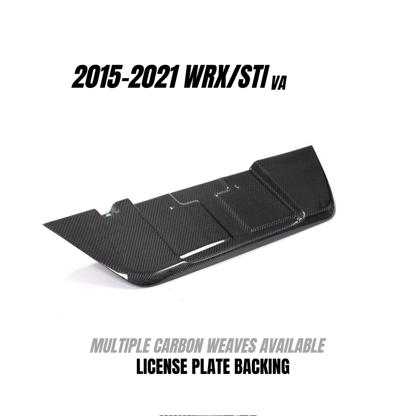 JDMuscle 2015-21 WRX/STI Carbon Fiber License Plate Backing | Carbon Fiber, Honey Comb Carbon Fiber, Forged Carbon Fiber