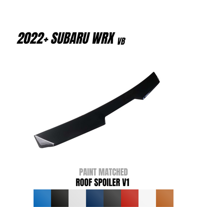 JDMuscle 2022-24 WRX Roof Spoiler V1 - Paint Matched / Gloss Black / ABS