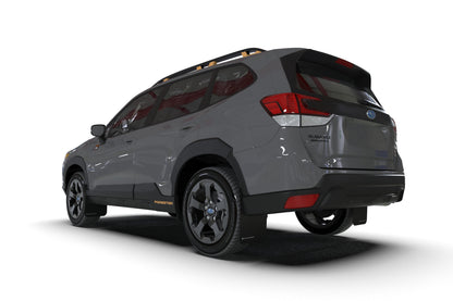 Rally Armor 2022 Subaru Forester (Incl. Wilderness) UR Black Mud Flap w/ Wild Orange Logo | MF82-UR-BLK/WOR