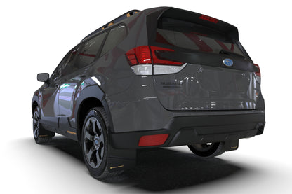 Rally Armor 2022 Subaru Forester (Incl. Wilderness) UR Black Mud Flap w/ Wild Orange Logo | MF82-UR-BLK/WOR