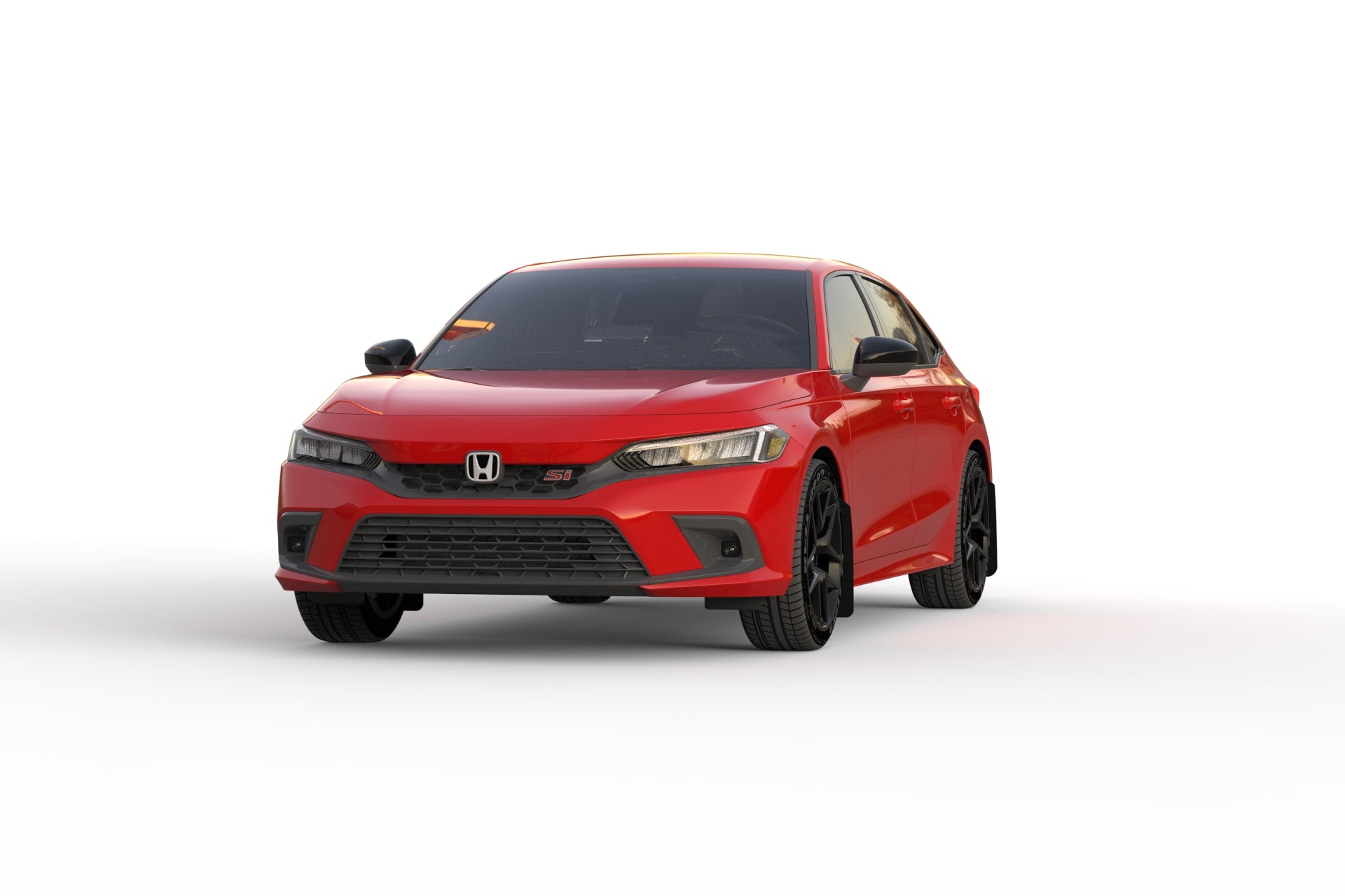 Rally Armor 2022 Honda Civic | Incl. Si/Sport/Touring UR Red Mud Flap w/ White Logo | MF90-UR-RD/WH