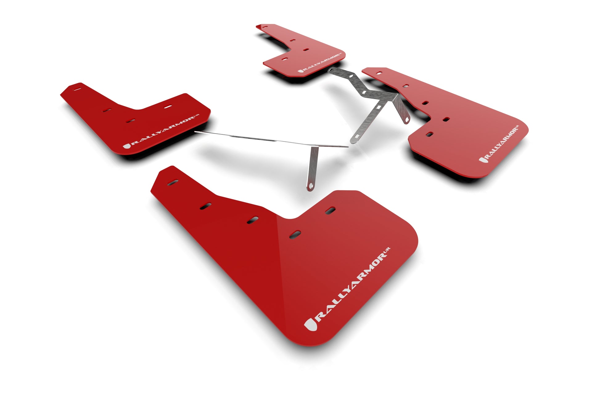 Rally Armor 2022 Honda Civic | Incl. Si/Sport/Touring UR Red Mud Flap w/ White Logo | MF90-UR-RD/WH