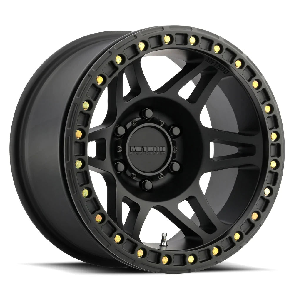 Method MR106 Beadlock 17x9 -44mm Offset 8x6.5 130.81mm CB Matte Black w/BH-H36125 Wheel | MR10679080544B