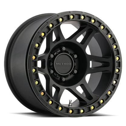 Method MR106 Beadlock 17x9 -44mm Offset 8x6.5 130.81mm CB Matte Black w/BH-H36125 Wheel | MR10679080544B