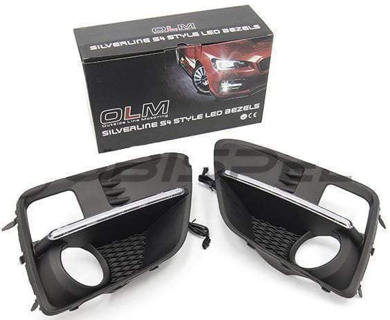 OLM Silverline S4 Style DRL Fog Light Bezels Subaru WRX/STI 15-2017 | -SLINE-S4-MB