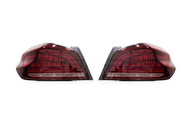 OLM Spec CR Sequential LED Tail Lights Red Lens with Black Base Subaru WRX 2015-2020 / WRX STI 2015-2020 | A.70038.3