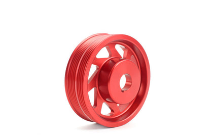 Perrin 02-14 WRX / 04-21 STI / 05-09 Legacy / 04-13 Forester Lightened Crank Pulley Red | PSP-ENG-100RD