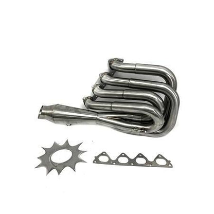 PLM Power Driven B-Series Hood Exit Race Header with 4-1 Megaphone B18 B20 | PLM-HB-HOOD-HEADER-SHIELD