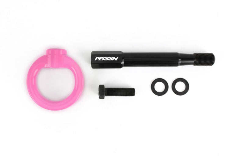 Perrin Rear Tow Hook Kit Hyper Pink Subaru Forester 2014-2023 | PSP-BDY-253HP