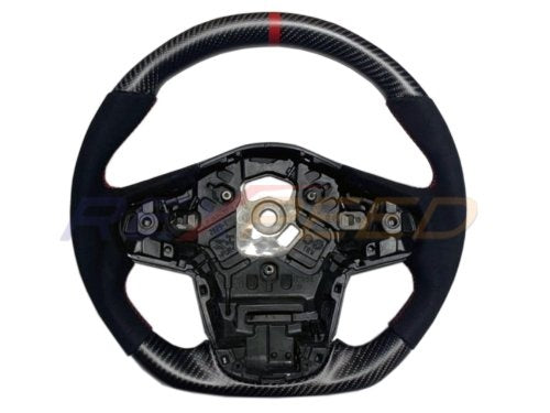 Rexpeed 2020+ Supra GR Carbon Fiber BLACK Suede Steering Wheel (Gloss) | TS48