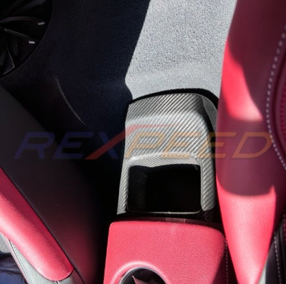 Rexpeed 2020+ Supra GR Dry Carbon Storage Compartment Cover (Gloss) | TS59