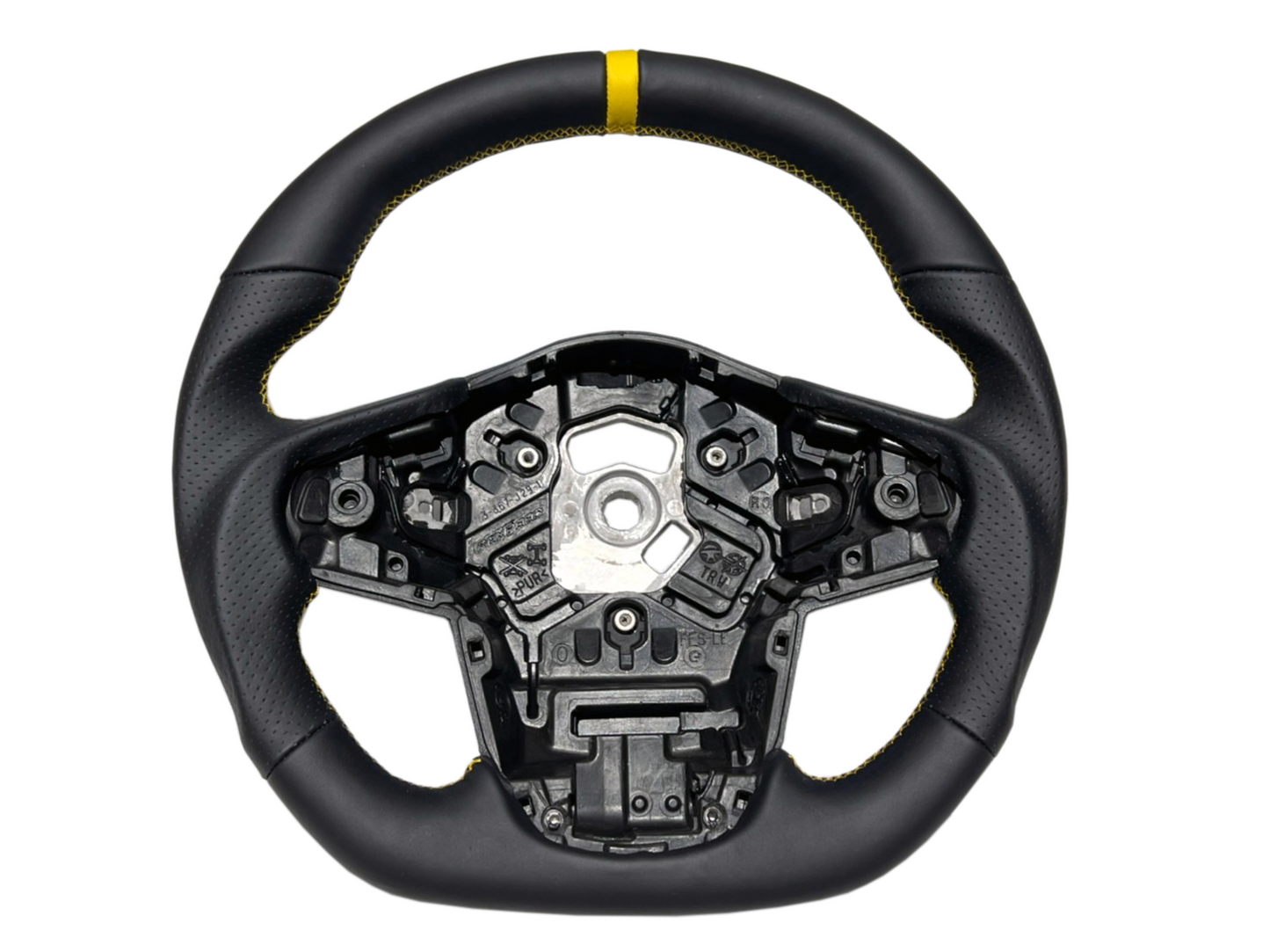 Rexpeed 2020+ Supra GR Black Leather Steering Wheel | TS70