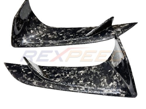 Rexpeed 2020+ Supra GR Forged Carbon Lower Front Bumper Covers (Gloss) | TS82FC