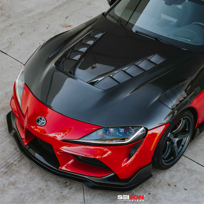 Seibon 20+ Supra TV-Style Carbon Fiber Hood | HD20TYSUP-TV-DS