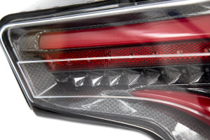 OLM VL Style Sequential Carbon Fiber Look Tail Light with Red Bar (Clear Lens) Scion FR-S 2013-2016 / Subaru BRZ 2013-2020 / Toyota 86 2017-2019 | VLFT86CFLR-SQ