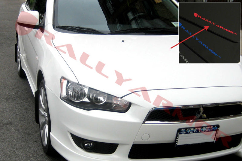 Rally Armor UR Black Mud Flap w/ Red Logo Mitsubishi Lancer 2007-2017 | MF8-UR-BLK/RD