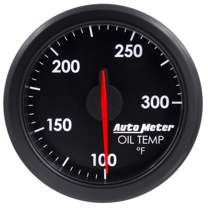 Autometer Airdrive 2-1/6in Trans Temperature Gauge 100-300 Degrees F Black Universal | 9157-T