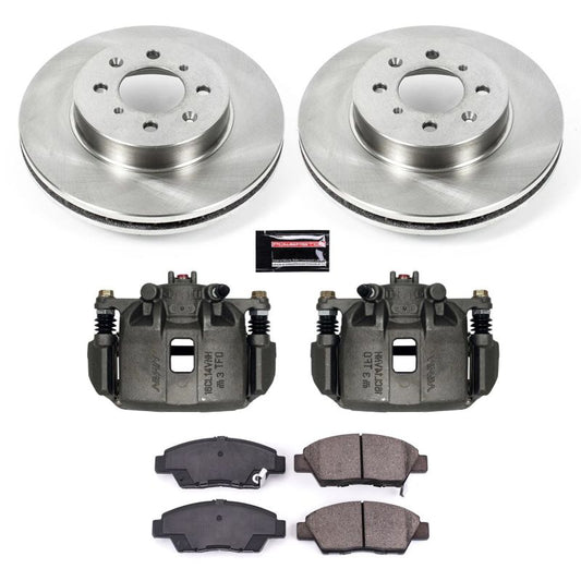 Power Stop Front Autospecialty Brake Kit w/ Calipers Honda Fit 2009-2014 | KCOE5382