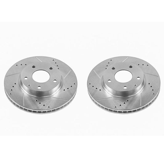 Power Stop Front Evolution Drilled & Slotted Rotors Pair Mazda Mazdaspeed 3 2014-2016 / CX-3 2016-21 | JBR1599XPR